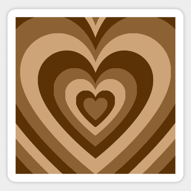 brown retro heart Sticker by osnapitzami